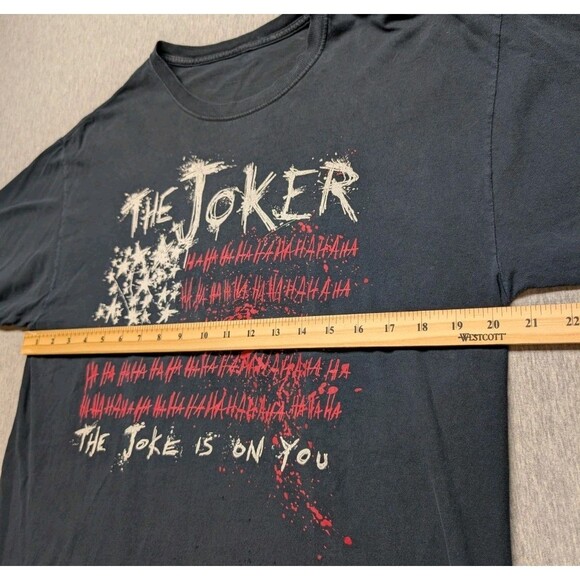 Grunge Joker American Flag Haha Men TShirt Size M Tiny Little Holes See Pics - Picture 5 of 7